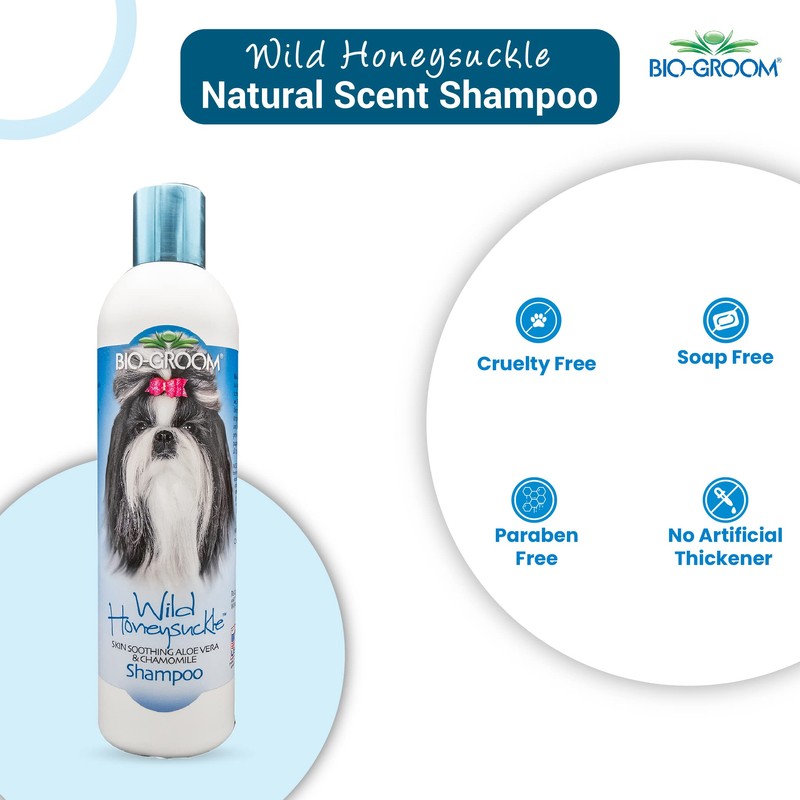 Bio-Groom Wild Honeysuckle Dog Shampoo - Natural Scent Pet Shampoo,