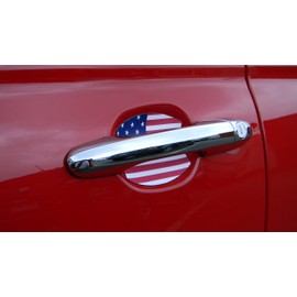 USA Flag Car Auto Door Handle Trim Molding Scratch Protector 2 Door Pack