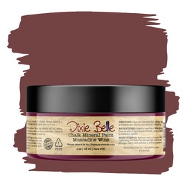 Dixie Belle Paint Company Chalk Finish Furniture Paint | Muscadine Wine (4oz) | Matte Red Wine Chic Chalk Mineral Paint | DIY Furniture Paint