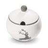 GMUNDNER KERAMIK Sugar Bowl with Cut-Out Diameter 10 cm Grey
