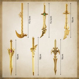 Zonon 12 Pack Ancient Sword Pens Set Fun Novelty Dragon Pens Novelty Gel Ink Cool Plastic for Birthday Party Boy Presents and School Writing(Silver and Gold,Simple Style)