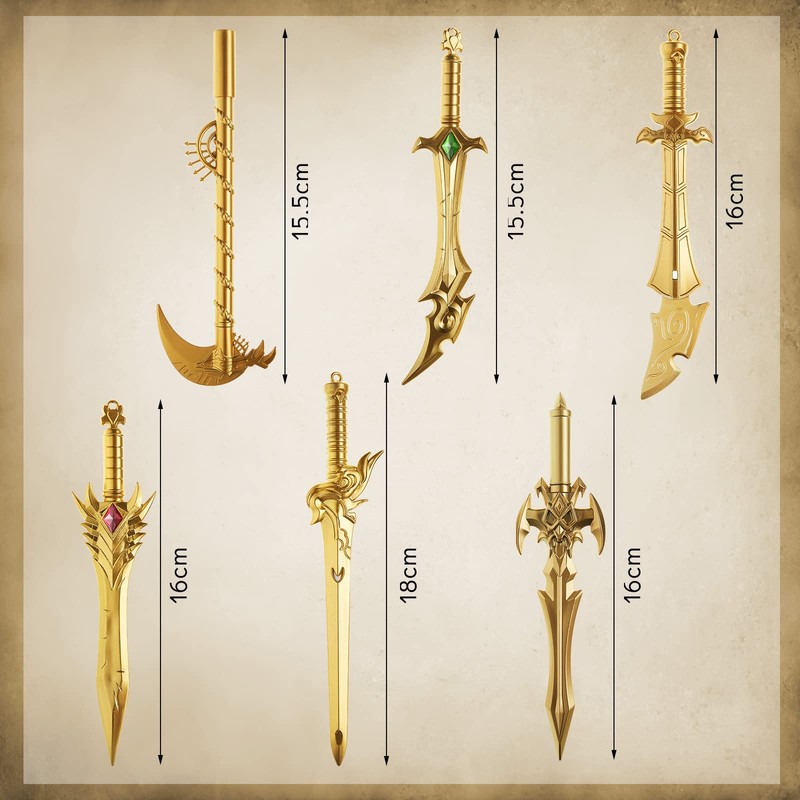 Zonon 12 Pack Ancient Sword Pens Set Fun Novelty Dragon