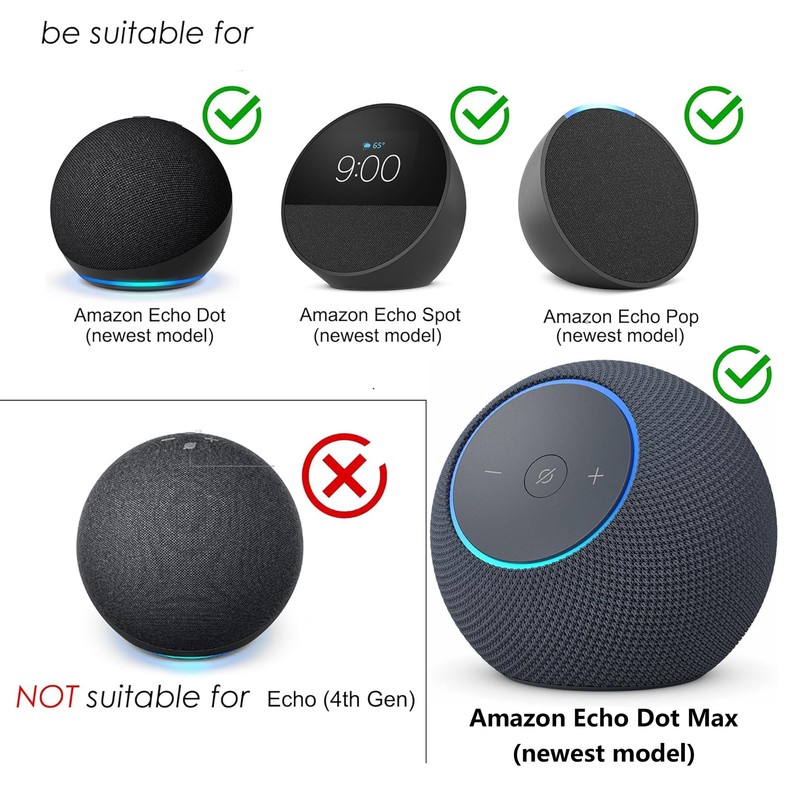H Huaberich Desktop Holder Mount Stand Compatible for Echo Dot