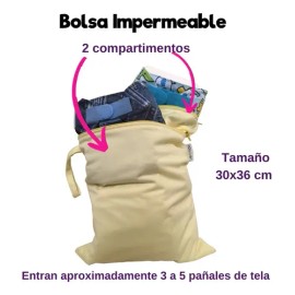 Bolsa Impermeable Wetbag Dos Cierres Para Pañal De Tela                                                                                               