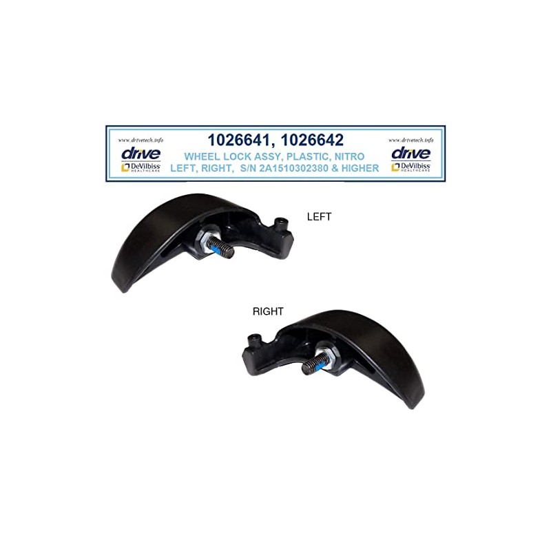 Replacement Wheel Brake Left W/Hardware, Plastic Cover for Drive Nitro
