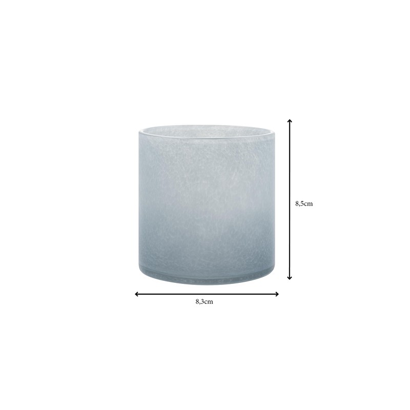 blomus SAGA Glass Hurricane Lamp - Small - Tradewinds (Blue)