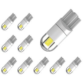 britelites Jtech 10x T10 194 168 W5W 1.5W 6000K White 3030 Bright LED Chips, Dome Light, Map Light, Door Light, Courtesy Light, License Plate Light