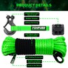 Synthetic Winch Rope Cable Kit, 3/16" x 50ft 8500LBS Green