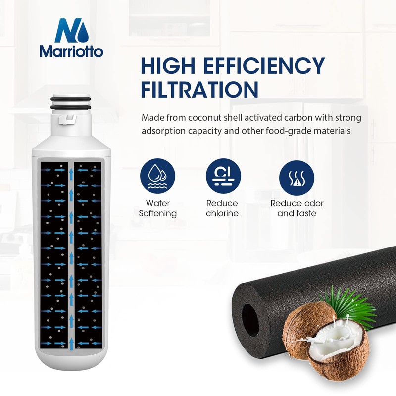 MARRIOTTO LT1000PC Refrigerator Water Filter, Water Filter ADQ747935 Compatible with