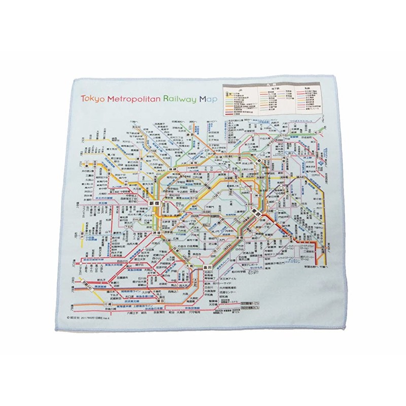 Tokyo Suburban Map Ultra Fine Fiber, Glasses Wipe, Toray Recay,