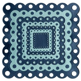 QUICKUTZ We R Memory Keepers Nesting Eyelet Squares Cookie Cutter Die