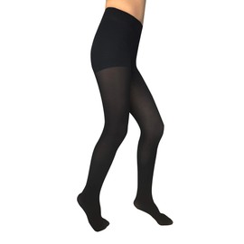 Bestjybt Women's 90D Soft Opaque Tights Solid Color (US, Alpha, Small, Medium, Regular, Regular, Black)