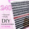 SLSXNL Fluffy Lash Clusters D Curl Individual Lashes 10-16MM 30D