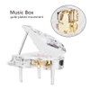Grand Piano Shaped Windup Transprent Acrylic Music Box Birthday Present