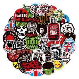 Rock and Roll Stickers|100PCS | Trendy Music Band Stickers Packs for Adults Teens,Vinyl Waterproof Cool Punk Stickers Graffiti Decals for Skateboard,Computer,Scooter,Laptop,Snowboard,Guitar