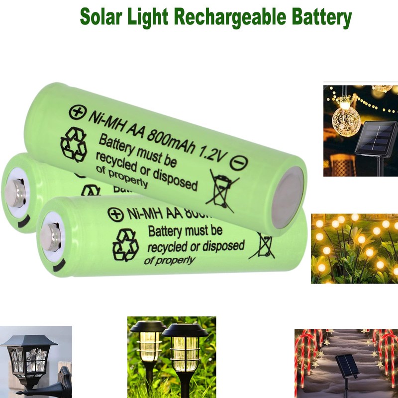 Yibatopow 4 Packs 1.2v AA Ni-MH Rechargeable Batteries,Double A 800mAh