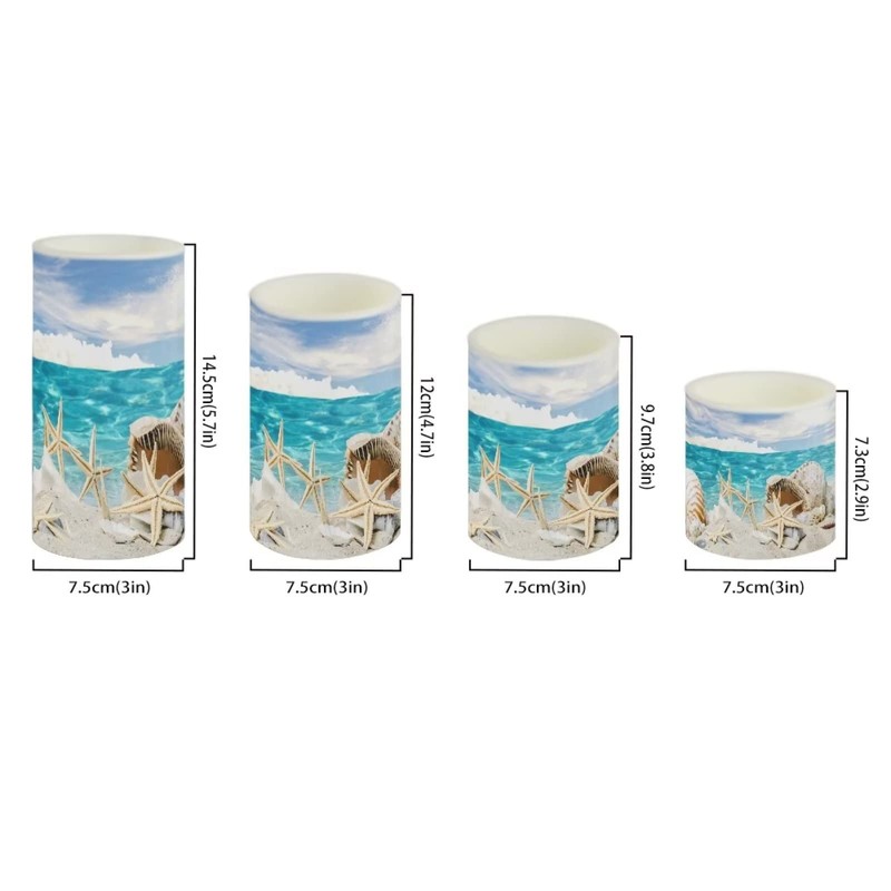 NETILGEN LED Flickering Candles Battery Operated Candles Set of 4