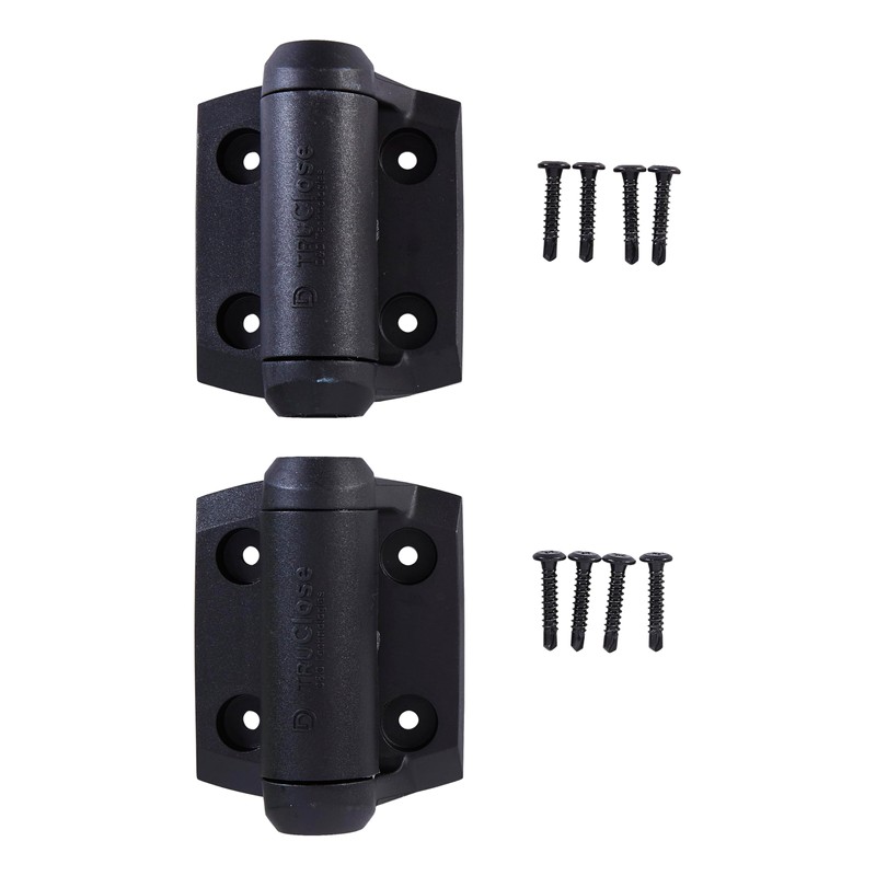National Hardware N346-206 Truclose Narrow Spring Hinges Black Polymer 2