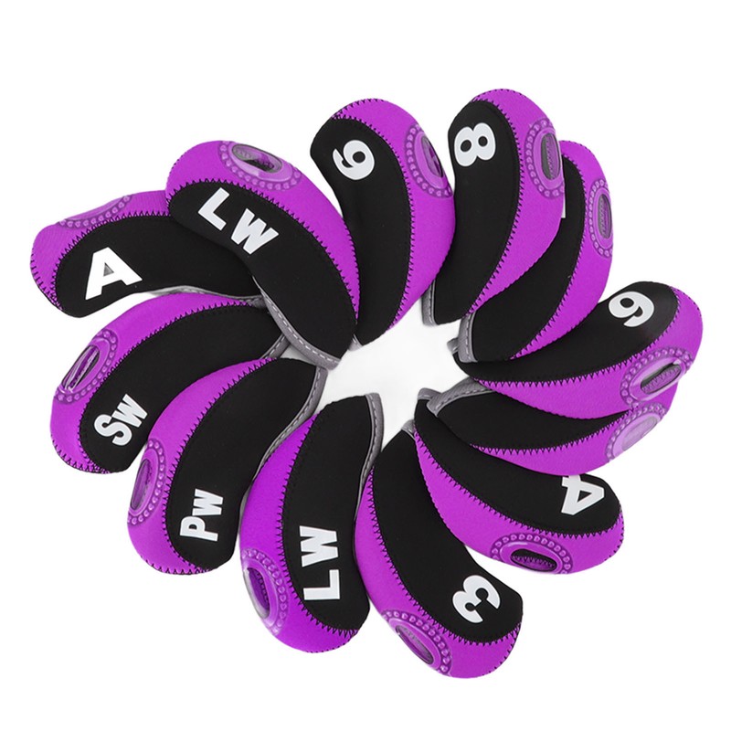 12PCS Golf Club Head Covers Neoprene Scratch Proof Golf Club