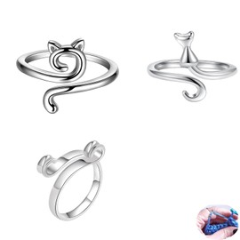 3 Pieces Crochet Ring,Crochet Rings For Fingers,Crochet Tension Ring,Crochet Rings,Crochet Tension Ring,Tension Ring,Yarn Ring,Yarn Tension Ring,Cat Crochet Ring,For Improved Knitting Efficiency