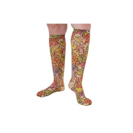 Lymphedivas Bahama Mama Beige Medical Graduated Compression Sock Pair 15-20mmHg (Short Open-Toe 15-20 mmHg Small)