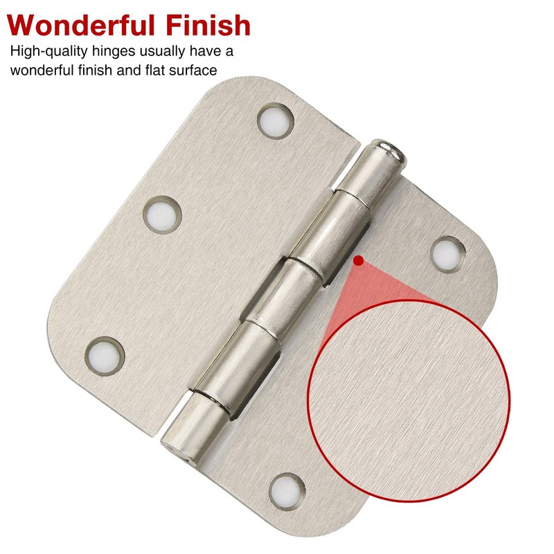 18 Pack Nickel Door Hinges Brushed Nickel 3 1/2 Interior