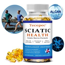 Sciatic Nerve Calming Supplement Advanced Sciatic Nerve Calming Formulation Protects Nerve Muscle and Joint Health and Promotes Sleep, 1 Count, 120 Servings / 좌골신경 진정 보충제 고급 좌골신경 진정 처방으로 신경 근육 및 관절 건강을 보호하고 수면을 촉진합니다, 1개, 120회분