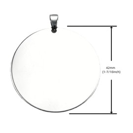 10 dijes de acero inoxidable con estampado en blanco para etiqueta de perro, discos en blanco, grabado en blanco (disco de 30 mm)