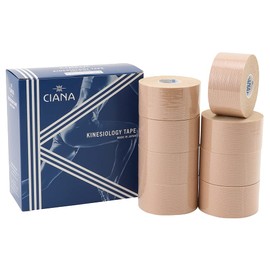 Siana Kinesio Rosy Tape (Width 1.4 inches x Length 16.4 ft (3.75 cm) x Length 16.4 ft (5 m), 8 Rolls, Made in Japan) Taping Tape