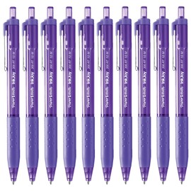 Paper Mate InkJoy 300RT Retractable Ballpoint Pens | Medium Point | Purple Ink | Pack of 10 | Ultra Smooth Ink