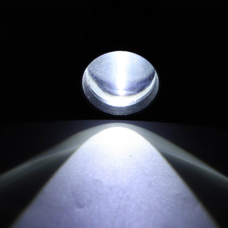 LED Flashlight Zoomable 3 Light Modes USB Or Solar Charge