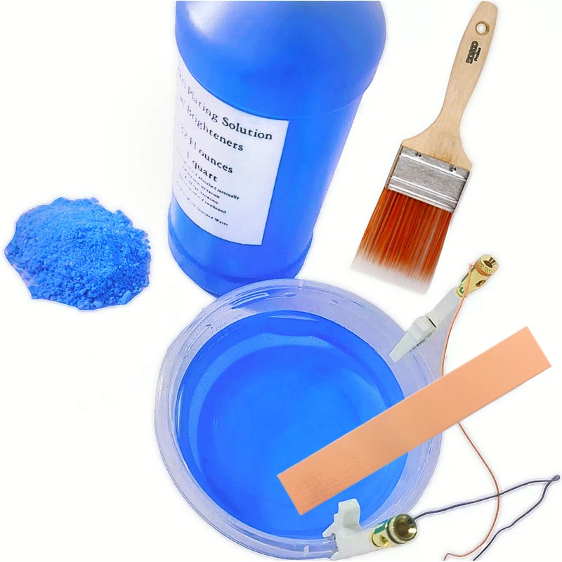 Copper Plating Kit, 1 Quart Solution, Anode, 5V Supply, Replating,