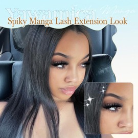 Yawamica 100D Volume Lash Clusters with Spikes 10-18mm Wispy Cluster Eyelash Extensions D Curly Eyelash Clusters Spiky Lash Extension 240pcs Individual Lashes DIY Manga Lash Look