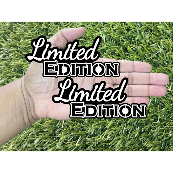 Badge Addictz Limited Edition Emblem Badges White On Glossy Black