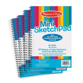 Melissa & Doug Mini-Sketch - Almohadilla de Espiral (6 x 9 Pulgadas), Paquete de 4