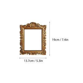 Kichvoe 8pcs Vintage Photo Frames Wall Stickers, Picture Frames Wall Decals Antique Baroque Miniature Photo Frame Wall Hanging Photo Frame Decoration