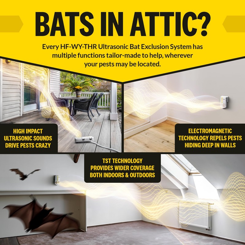 HF-WY-THR Ultrasonic Bat Exclusion System (1 Count Bat Repellent)