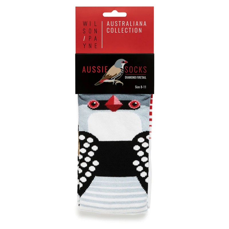 Wilson Payne Down Under Socks - Diamond Firetail, 8-11