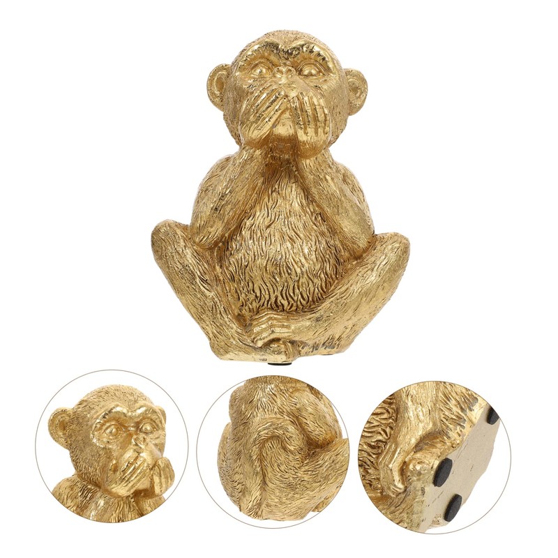 TEHAUX Three not Monkeys feng Shui Monkey Figurine See no