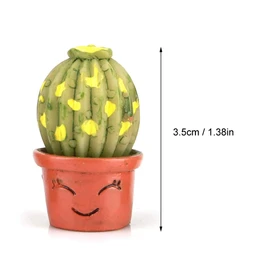 Haofy Flores de Cactus, Mini Plantas Suculentas Artificiales, Encantadora Casa de Muñecas de Cactus, Plantas Miniatura, Mini Planta Artificial para Jardín, Terrario, Adornos, Decoración