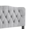 Castle Place Queen Crystal Diamond Button Tufted Velvet Upholstered Adjustable