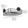 WENKO Vacuum-Loc Bari Corner Shelf, Wall Shelf in Loft Style,