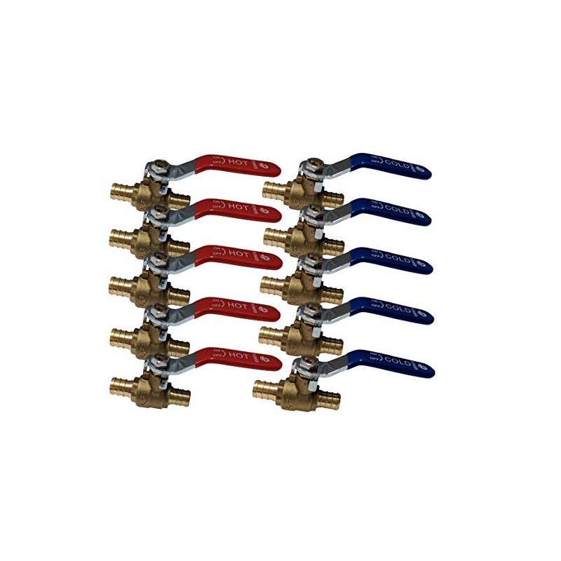 3/4" Pex Brass Ball Valve for Hot & Cold Water