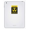 2 x 10cm Caution Radiation Sign Vinyl Stickers - Warning