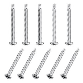 50 PCS Stainless Steel Round Head Drilling Self Tapping Screws for Metal (M4.2 * 38mm)
