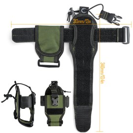 TACTICAL GEEK EXT10 Universal Radio Pouch, Molle Holster Accessories for Walkie Talkies, Radio Storage Case, Walkie Talkie Case Carrier Nylon Carrying Bag, Adjustable Radio Holder for Portable Green