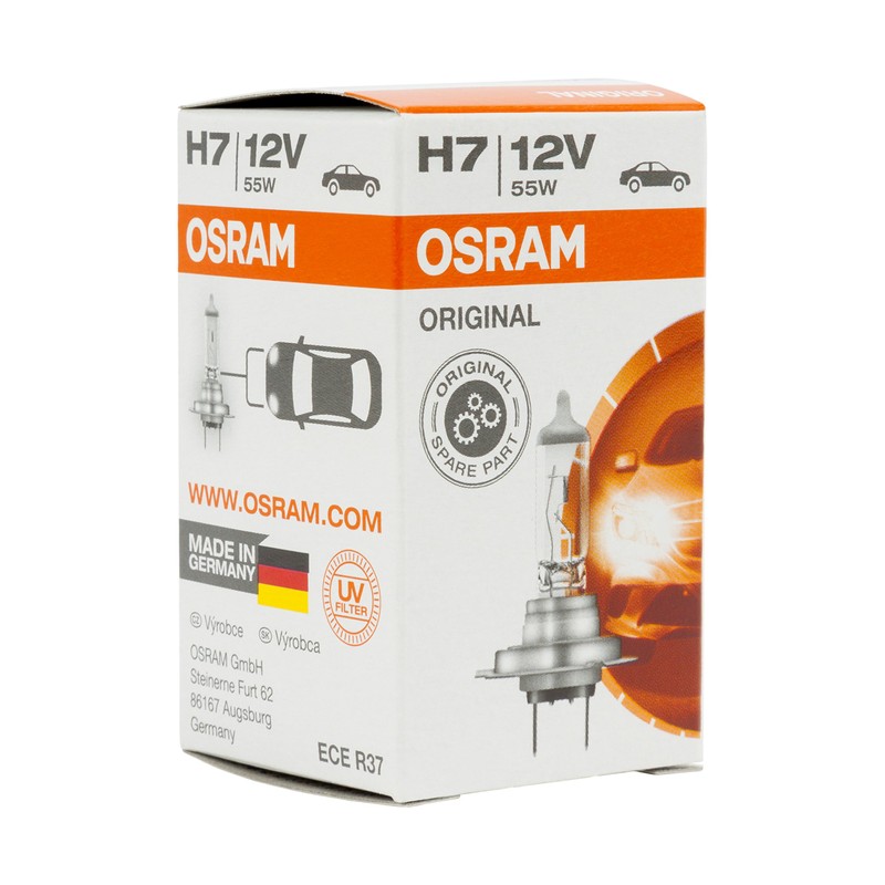 OSRAM 64210L 12V 55W H7 Longlife Px26D Boxed (Single), silver