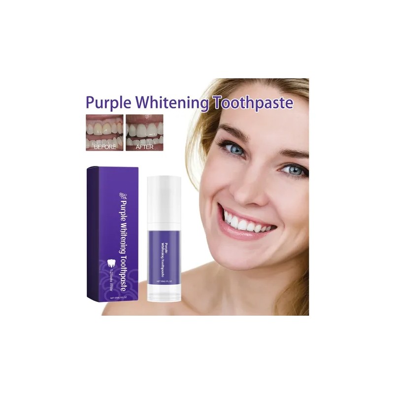 O Purple White Toothpaste Long-lasting Fresh Breath Rem 7006