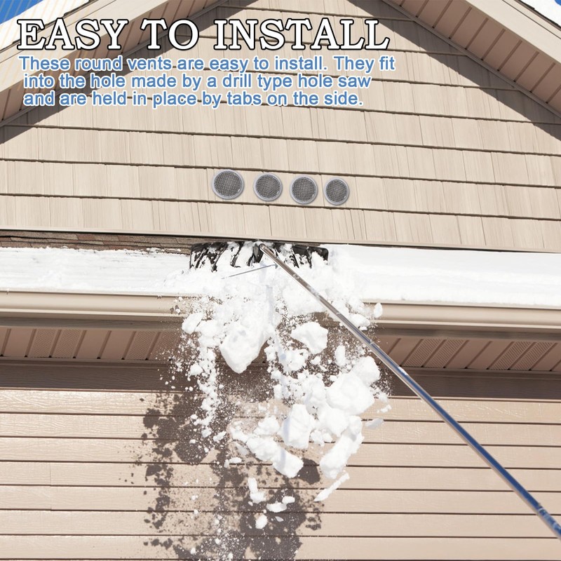 Circular Screen Vent Cover, Metal Mesh, 2-Inch Diameter,4-Pack