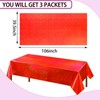 3 Pack Sparkling Holographic Laser Rectangular Tablecloth - Shimmering, Waterproof,
